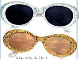 Glitter Retro Sunglasses Assortment (12 Pack)