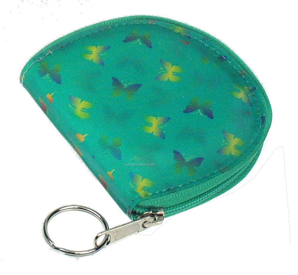 Round Coin Purse W/3d Lenticular Animated Butterflies (Custom),China Wholesale Round Coin Purse ...