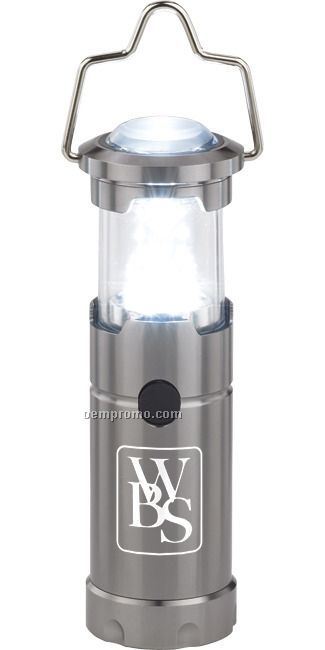 Silver 7 LED Camping Light Up Lantern