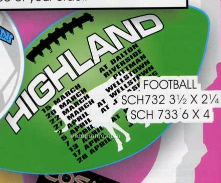 Schedule Magnet - 6"X4" Football