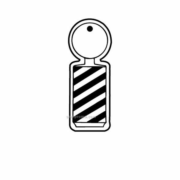 Stock Shape Collection Barber Pole Outline Key Tag