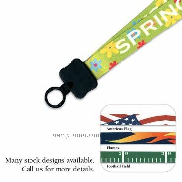 3/4" Color Match Lanyard W/ O Ring - Full Color Imprint