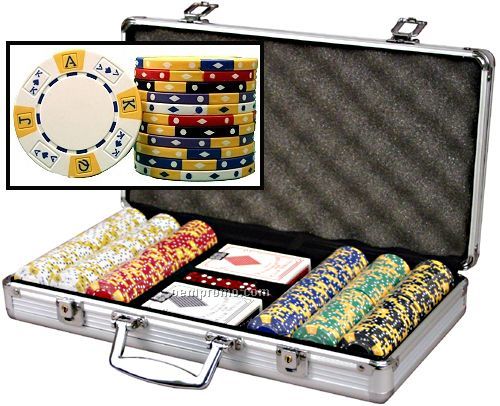 300 Tri-color Ace King ABS Composite 11.5 Gram Poker Chip Set