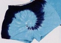 Girls Spiral Navy Blue & Turquoise Blue Tye Dye Shorts