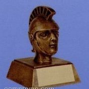 Spartan/ Trojan Mascot Sculpture Award W/ Gold Base (4")