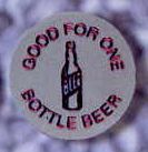 1-1/4" Round Stock Drink Token (One Bottle Beer/ Split Text)