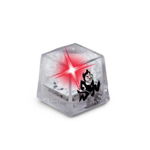 Clear With Red LED Mini Glow Ice Cube