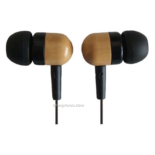 2 Tone Wooden Ear Bud