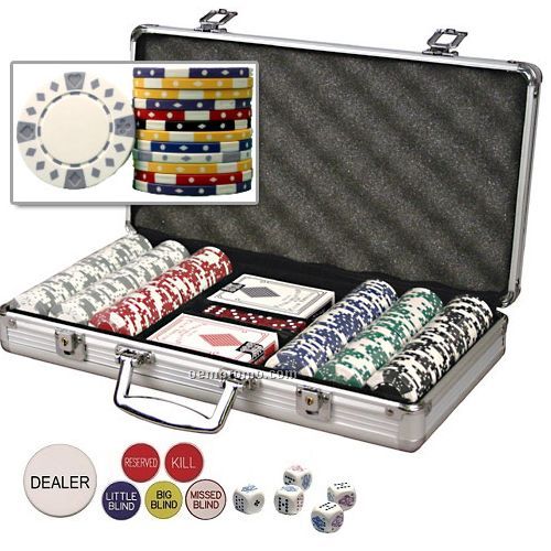 300 Diamond-suited ABS Composite 11.5 Gram Poker Chip Set W/ Cards