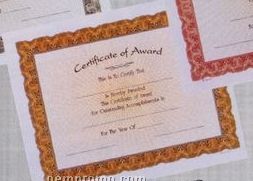 8 1/2"X11" Stock Deluxe Award Certificate - Certificate Of Award
