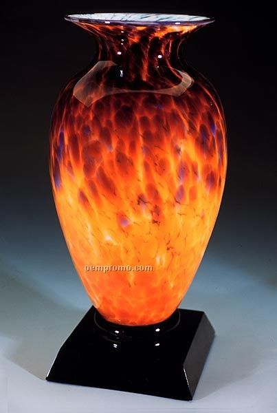 Inferno Vase W/ Marble Base