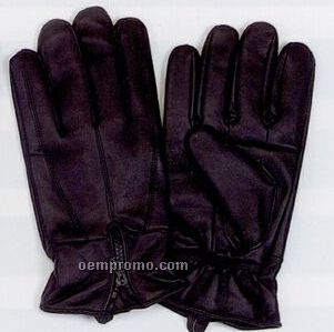 Men's Leather Glove With Zipper