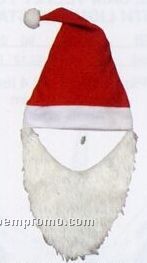 Plush Santa Hat W/ Beard