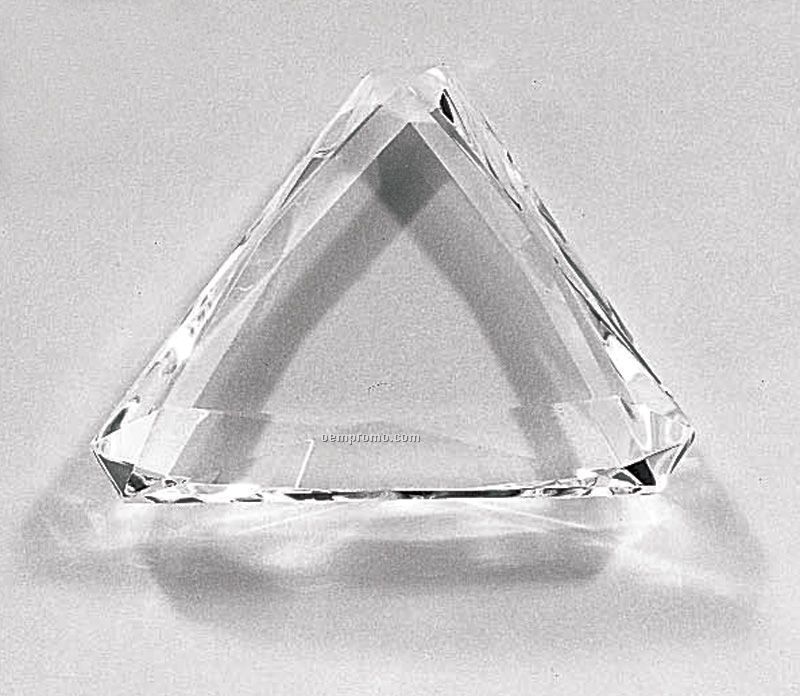 Triangular Crystal Paperweight