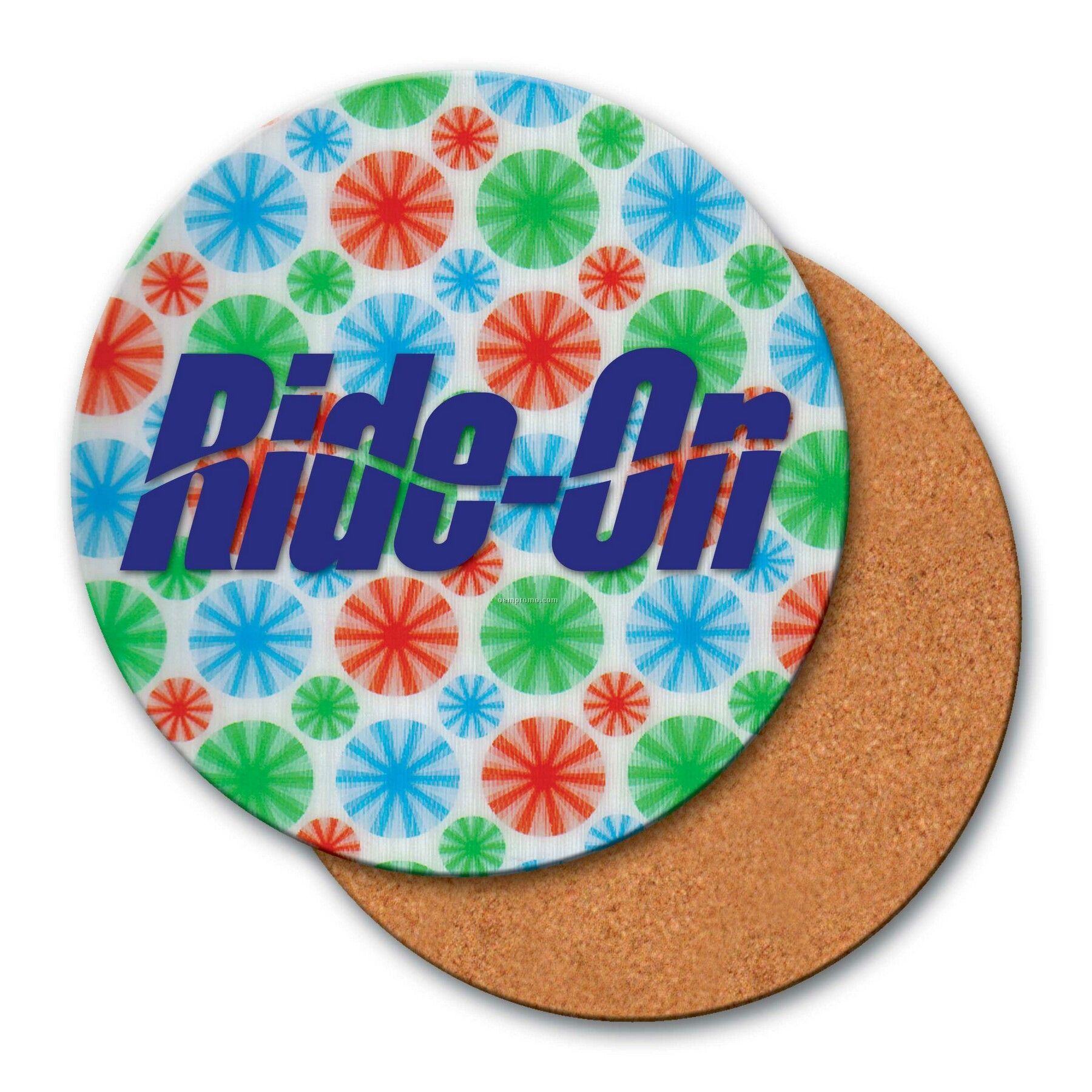 4" Round Coaster W/3d Lenticular Animated Spinning Wheels (Imprinted)