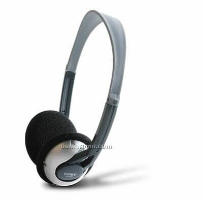 Coby Compact Folding Slimline Digital Stereo Headphones