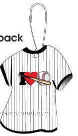 I Love Baseball W/ Bat T-shirt Zipper Pull