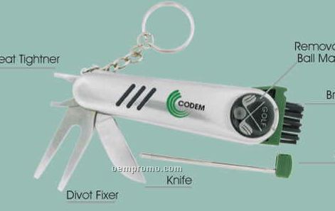 Golf Tool With Key Ring