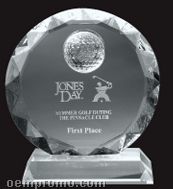 Large Optical Crystal Golf Sunflower Award