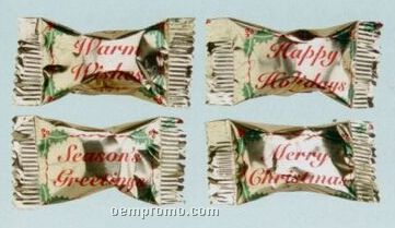 Assorted Fruit Ball Hard Candy W/ Stock Wrapper (Season's Greetings)
