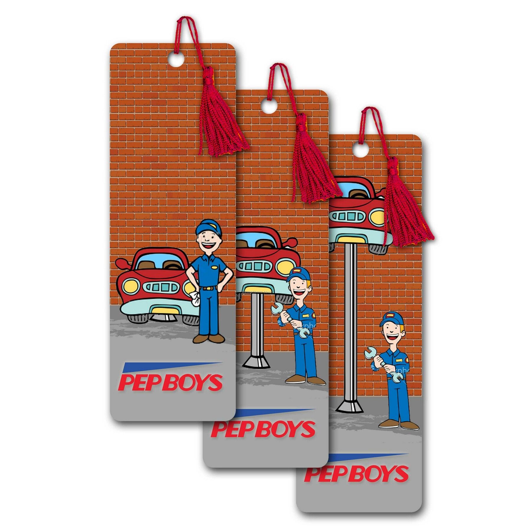 Pet Bookmark W/ 3d Lenticular Images Of An Animated Auto Body Shop (Blanks)