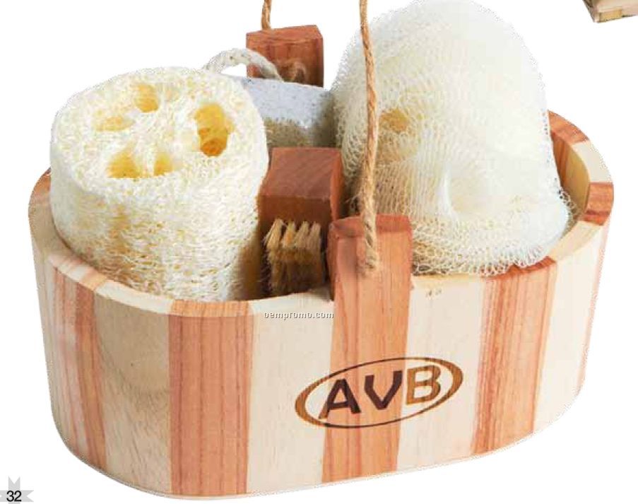 Wooden Tub Spa Gift Set