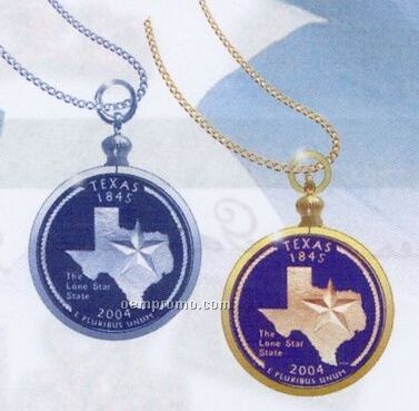 Necklace With Genuine Texas State Quarter