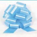 Pale Blue Poly Pull String Bow (4")