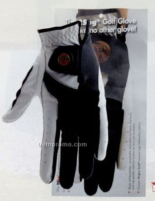 2 Size Fits All Golf Glove W/ Custom Logo Ball Marker