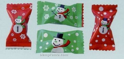 Assorted Fruit Ball Hard Candy With Stock Wrapper (Snowman)