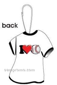 I Love Baseball T-shirt Zipper Pull