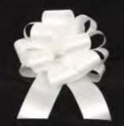 White Poly Pull String Bow (4")