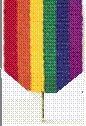 1-3/8" X 1-5/8" Pin Drape Ribbon W/ Snap Clip - Rainbow
