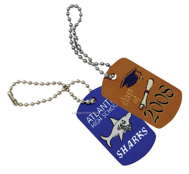 Elite Fabric Dog Tag With 4" Chain