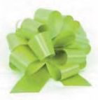 Lime Green Poly Pull String Bow (4