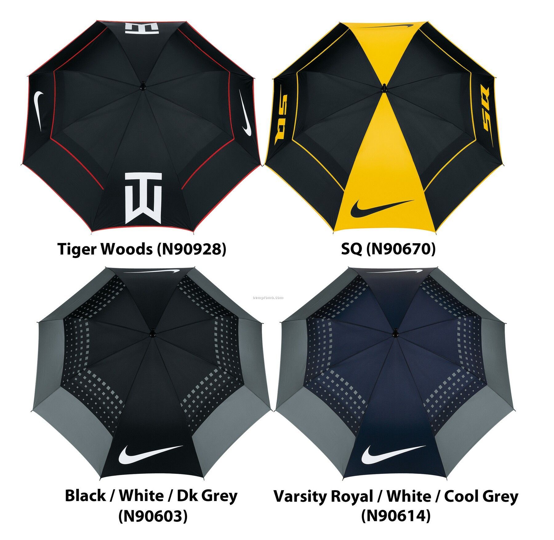 Nike 62" Windsheer Hybrid Golf Umbrella (2011) - (1 Color, 1 Panel)