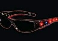 Black Flashing LED Sunglasses