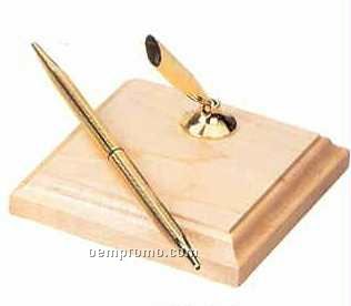 Maple Stand W/Gold Pen Set