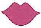 Mylar Confetti Shapes Kiss (2")
