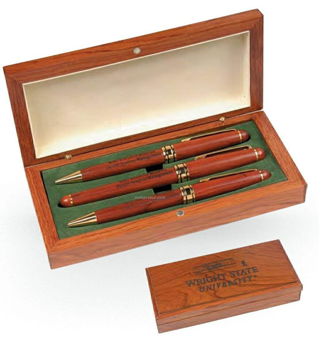 Executive Rosewood Pen And Pencil Set