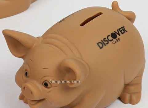 Pottery Look Traditional Terra Cotta Pig Bank