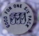 1-1/4" Round Stock Drink Token (Six Pack)