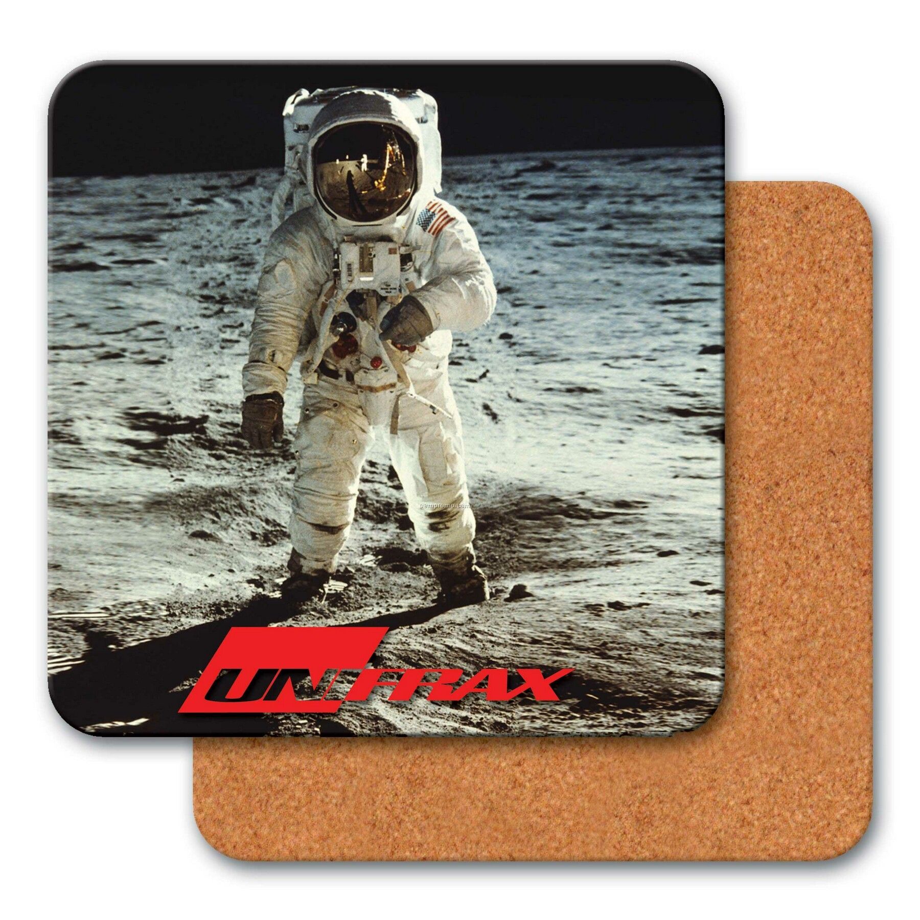 4" Square Coaster W/3d Lenticular Images Of An Astronaut (Custom)