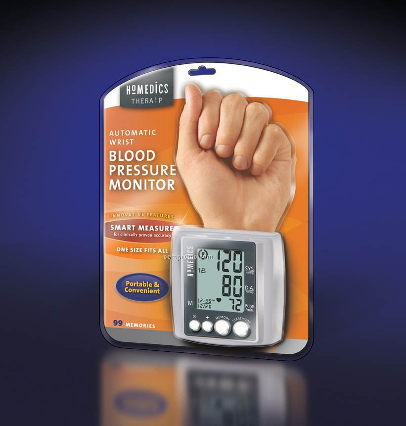 Homedics Automatic Wrist Blood Pressure Monitor W/ Smart Measure