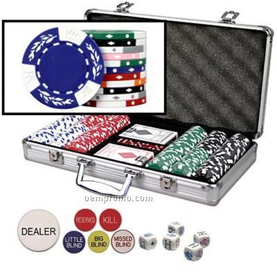 300 Crown Wheatear 11.5 Gram Poker Chips Set With Cards