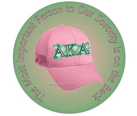 Alpha Kappa Alpha Sorority Hat Hand Mirror (2 1/2")