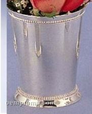 Beaded Mint Julep Cup W/ Bright Silverplate Finish