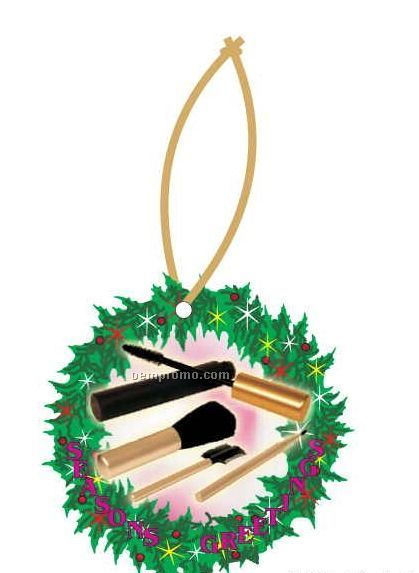 Makeup Brush Set Executive Wreath Ornament W/ Mirrored Back (4 Square Inch)