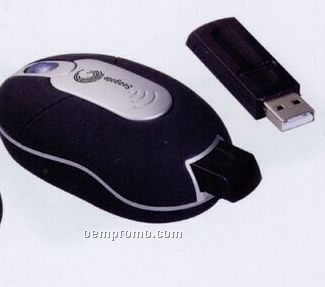 Travel Wireless Mouse W/ Scroll Wheel (Factory Direct 8-10 Weeks)