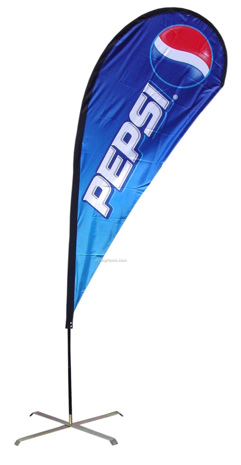 11' Single Sided Teardrop Banner System (Full Color)
